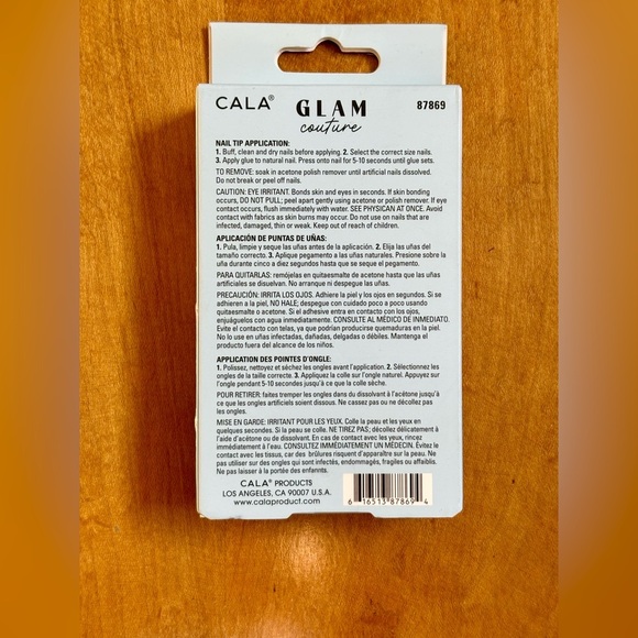 Cala Glam Couture “Multicolor" Coffin Shape Press On Nails New In Box Medium - Picture 4 of 5